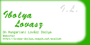 ibolya lovasz business card
